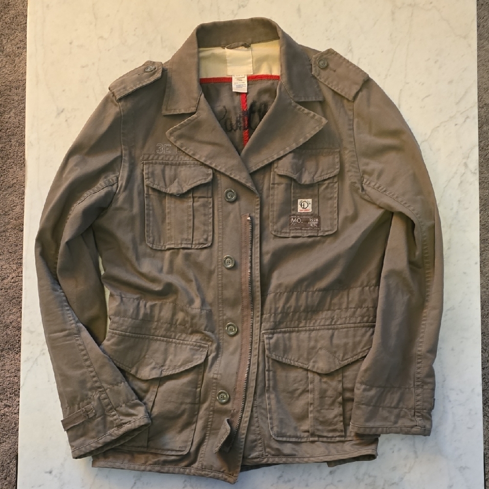 Diesel Jacket with Gray and Red Highlights